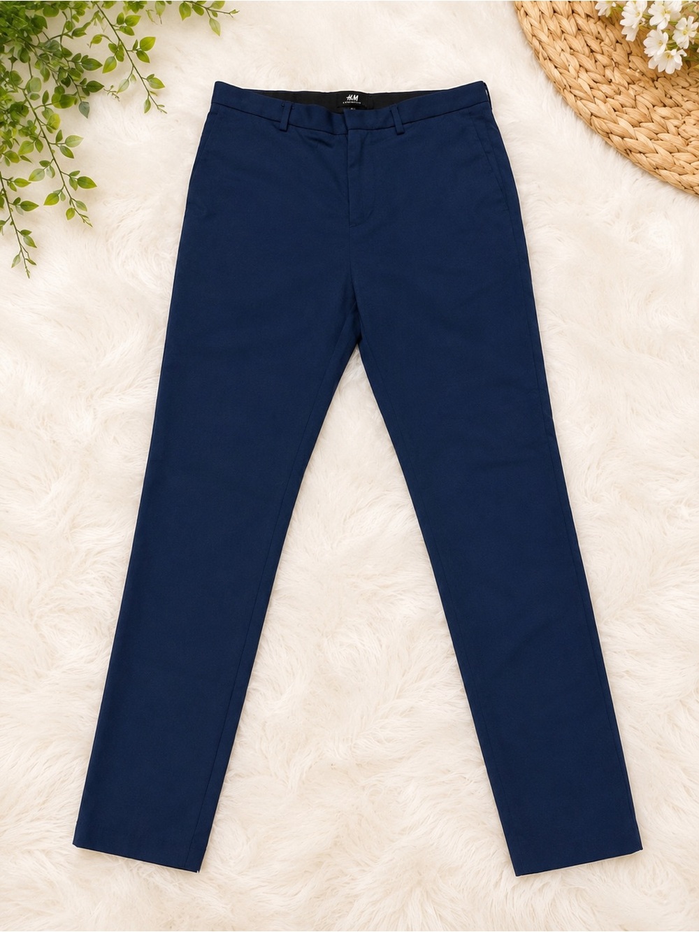 H&M Navy Blue Men's Slim Chino Pants